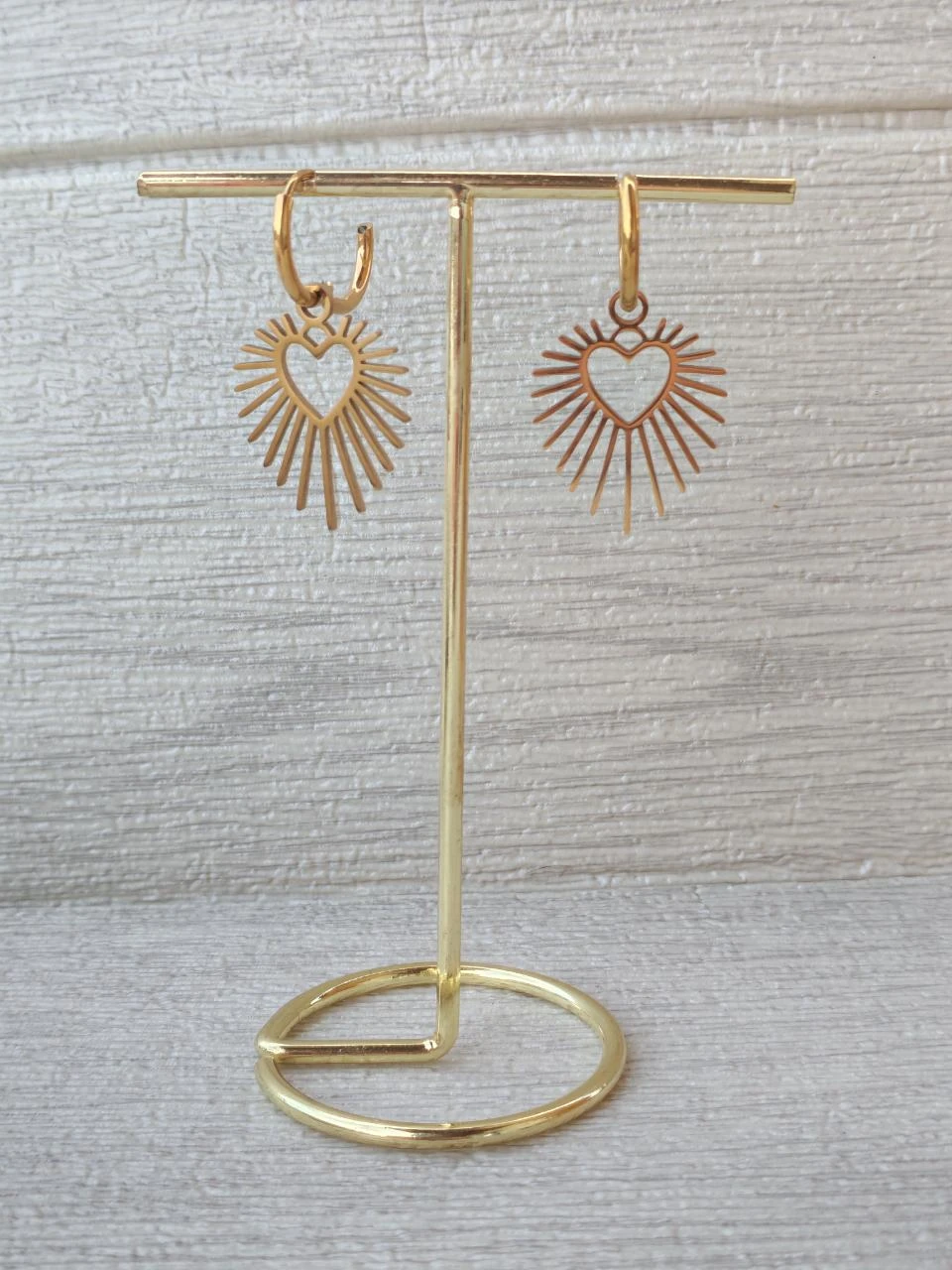 Radiant Heart Gold Earrings Steel – photo 3